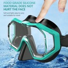 Panoramic 180   Scuba Diving Mask Anti Fog 3 Lens Snorkel Goggles With Nose Cover