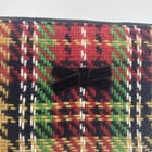 J Crew Wool Plaid Velvet Bow Wristlet Wallet Red White Yellow Black Green Tartan