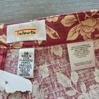 Vintage Cottagecore Pink Floral Linen Blend Pleated Shorts By Talbots Size 16