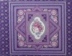 Beautiful purple  floral  Paisleys  Quilt Pattern  cotton Fabric 17 x16 75 