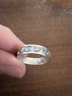 Navajo White Buffalo Turquoise Band Ring Size 12 Native American Sterling Zuni