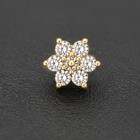 Round Shape Lab Grown Diamond Womeni s Wedding Nose Piercing 14kt Yellow Gold