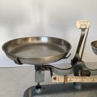 Vintage Henry Troemner Apothecary Balance Scale Metal   01 Lb   With 2 Trays