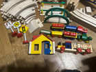Huge Lot 59 Brio Wooden Train Track Pieces Bridges House 9 Train