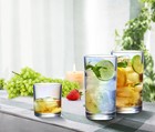 King Crystal 12oz Tumbler Whiskey Drinking Glasses Luster Crystal Glass Set Of 4