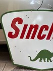 Vintage  large Dino Sinclair  Porcelain Enamel Sign 42  X 30 