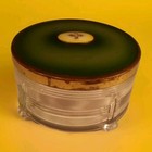 Vintage Glass Powder Dresser Vanity Jar Trinket