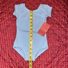 Capezio Girls Cotton Classic Short Sleeve Leotard Light Blue Toddler Nwt