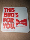 8 Lot Vintage Budweiser King Of Beers Genuine Coasters This Buds For You 