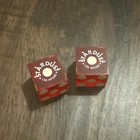 Stardust Casino Dice Pair Las Vegas Matching  6241 Red Craps Dice Free Shipping 