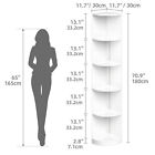 5 Tier White Bookshelf Corner Bookcase Ladder Shelf Rack Display Storage Home