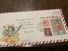 1965 Airmail 2cover Stamps From Tokushima Japan To Framingam Ma Usa japan Stamps