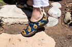Colorful Blue Sunflower Print Women s Sloggers Clogs Waterproof Garden Shoes