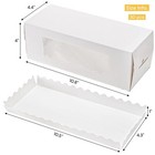 30 Pack Roll Cake Boxes 10 8   X 4 4   X 4   Pumpkin Roll Container With Wind   