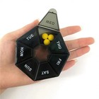 Round Weekly 7 Days Tablet Medicine Storage Pill Box Organizer Container Case