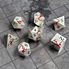          Dragon s Flight Silver red   Metal Dnd Dice Set   Dungeons  dragons Rpg