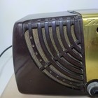 Vintage Zenith Consoltone Tube Radio Model 5d016 Brown Bakelite Golden Era Decor