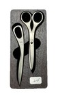 Vintage Desk Set Letter Opener And Scissors Stainless Steel Wooden Tray In Box