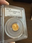 2002-w  5 1 10 Oz Gold American Eagle Proof Coin - Pcgs Pr 69 Dcam W  Og Box