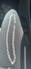 Real Sterling Silver Mens Boys Figaro Solid Chain Bracelet Or Necklace 925 Italy