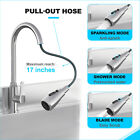 Freestanding Laundry Sink With Pull-out Faucet  Stainless Steel Utility Sink