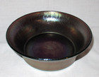 Antique Imperial Glass Purple Amethyst Carnival Stretch Bowl Cross Mark