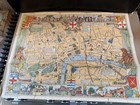 Vintage Children s Map Of London Cloth Bartholomew   Son Ltd 1930s Pull Out Map