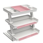 Makeup Brush Holder Drying Rack With Trays  Cosmetics Organizer Storage Rivanli