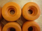 Lot  8 Vintage Vanathane Rental Roller Skate Wheels  Orange