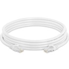 10 Ft Cat6 Cable White Cat 6 Patch Cord Lan Internet Rj45 Modem Ethernet Cable
