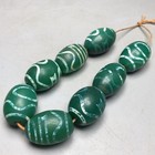 Amulet Bangle Tibetan 27 24mm Oily Old Agate Dzi Green Beads Prayer Bracelet