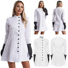 Women Doctor Costume Cosplay Lab Coat Performance Uniform Party Gloves Nurse