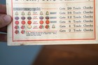 Antique 1920s Jennings Slot Machine 25 Cent Award Card Sign Vintage Part