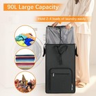 Bukere Extra Large 3 In 1 Rolling Laundry Backpack Bag With Wheels  90l Frees   