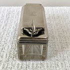 Antique Sterling Silver   Cut Crystal Traveling Inkwell-rare