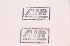 Vintage Rubber Stamp Us Post Office Wooden Air Parcel Post Rare