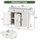 Rolling Kitchen Island Cart W  Drop Leaf Countertop Adjustable Shelve Spice Rack
