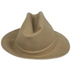 Vintage Western Fedora Wool Felt Hat Mr K Geo  W  Bollman Beige Tan Usa
