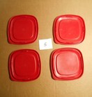 Rubbermaid Easy Find Replacement Red Lid 7j64 6 1 2  Square Lot Of 4 W5