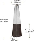 Kezato Patio Heater  Outdoor 42000 Btu  With Cover And Wheels Bronze