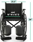 Medline K4 Basic Lightweight Elevating Wheelchair With Swing-back