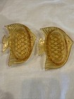 Vintage Mcm Amber Fish Candy Dish Acrylic Mid Century Modern Decor Set