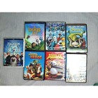 Lot Of 7 Dreamworks Kids Animated Dvd Shrek Madagascar Kung Fu Panda A Bugs Life