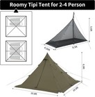 Ranch Fire 4 Season Teepee Tent  2 Person Hot Tent With Stove Jack  Windproof Wa