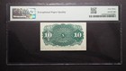 10 Cents Fourth Issue Fractional Currency Fr  1257 40mm Seal - Pmg 63 Epq