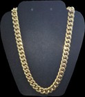 Men s 14mm Cuban Link Chain Necklace 18k Gold Plated Stainless Steel Heavy- 22 