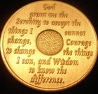 Alcoholics Anonymous Aa 41 Year Bronze Medallion Coin Chip Token Sobriety Sober