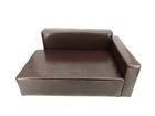 Dog Sofa Bed Brown Synthetic Leather Recliner L Lounge Chair Couch Seat Chaise
