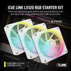 Corsair Icue Link Lx120 Rgb Triple 120mm Pwm Fan Starter Kit White Co-9051030-ww