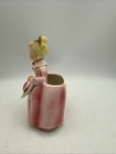 Vintage Victorian Lady Vase Ceramic Planter Japan